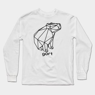 CAPYBARA GORT LOW POLY MINIMALISTIC MODERN ANIMAL Long Sleeve T-Shirt